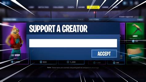 support a creator epic games|epic games creator code list.